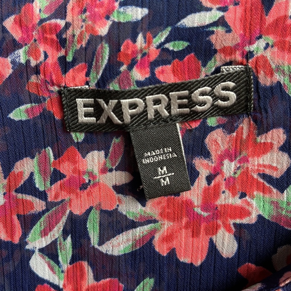 EXPRESS- Multi Color Ruffled Tank Top - Picture 2 of 4